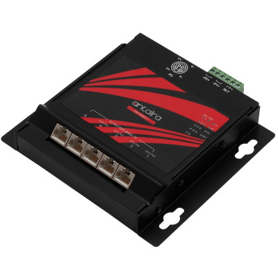 Antaira FNP-0500G-T 5-Port PoE+ Unmanaged Gb Ethernet Switch, Flat form factor, 30W per port